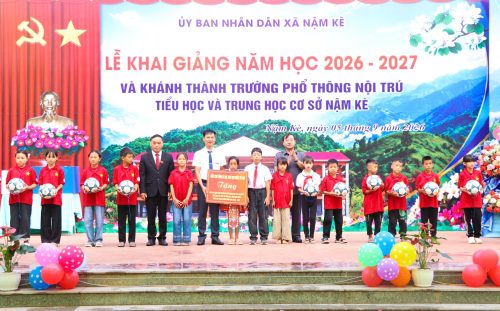 RỘN RÀNG LỄ KHAI GIẢNG NĂM HỌC 2026–2027 VÀ KHÁNH THÀNH TRƯỜNG PHỔ THÔNG NỘI TRÚ TIỂU HỌC VÀ TRUNG HỌC CƠ SỞ NẬM KÈ